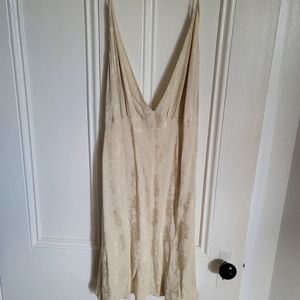 Aritzia Wilfred Cream Slip Prose Dress